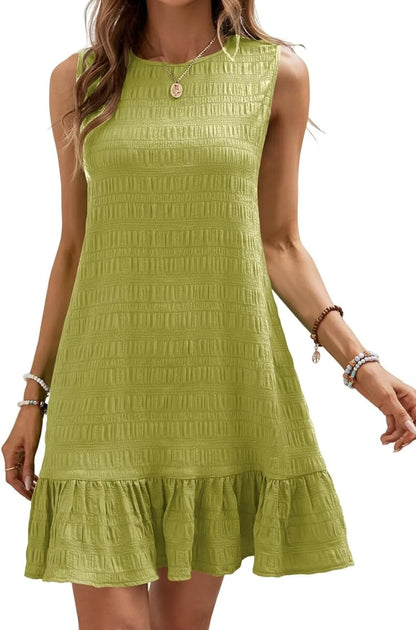 Breezy Ruffle-Hem Shift Dress