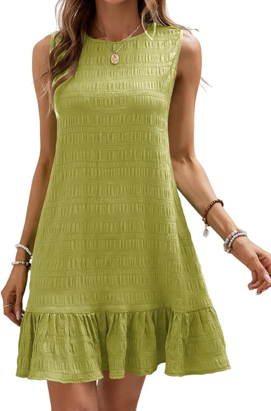 Breezy Ruffle-Hem Shift Dress