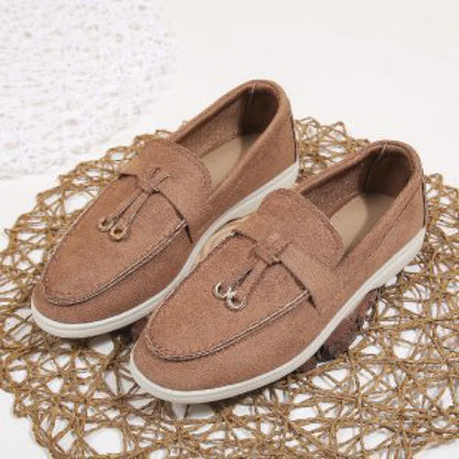 Lefu Women's Soft Leather Comfortable Flats