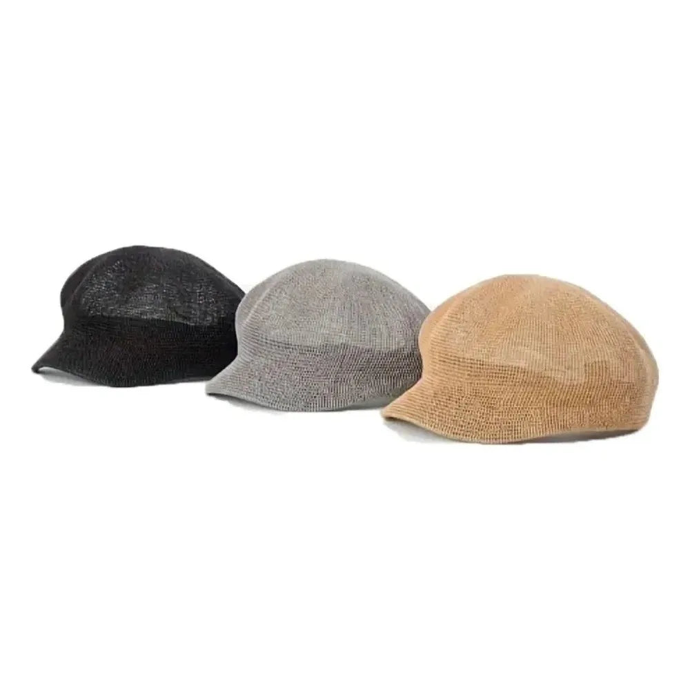 Breathable Woven Visor Newsboy Cap
