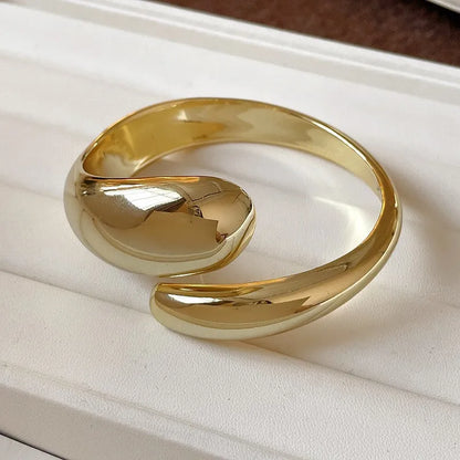 Irregular Geometric Glossy Opening Bangle