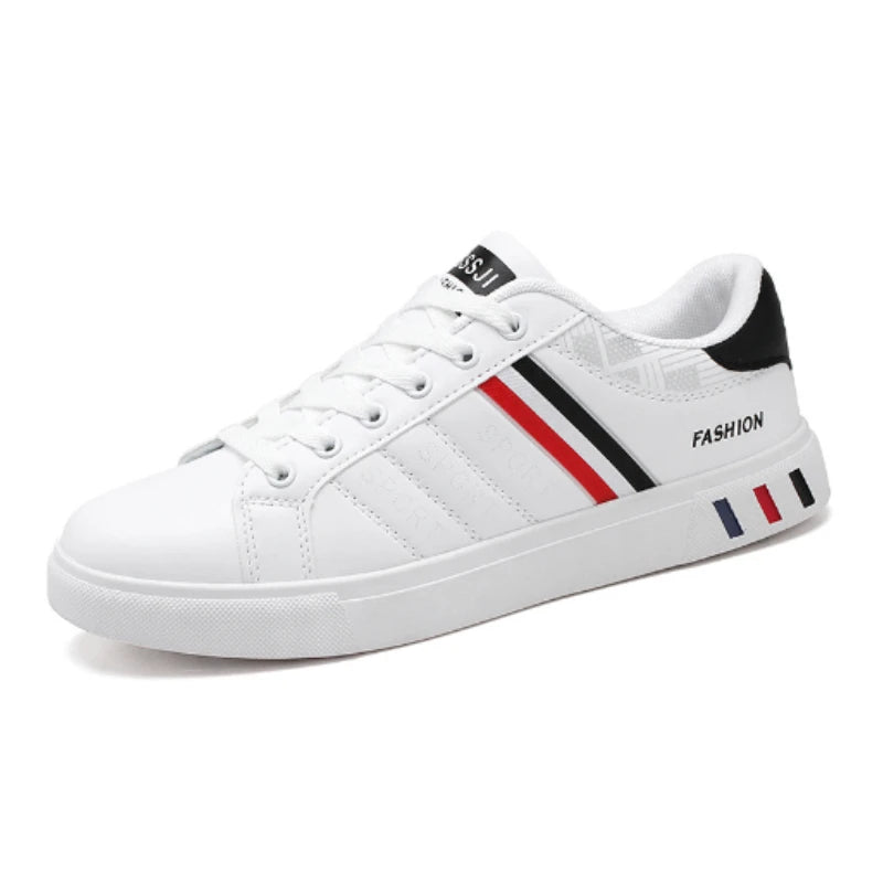 Men's Casual Vulcanized White Sneakers