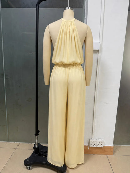 Breezy Halter Palazzo Jumpsuit