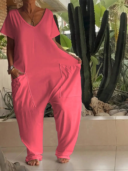 Women's Casual Baggy Pocket Jumpsuit