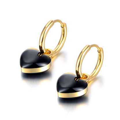Colorblock Charm Hoop Earrings