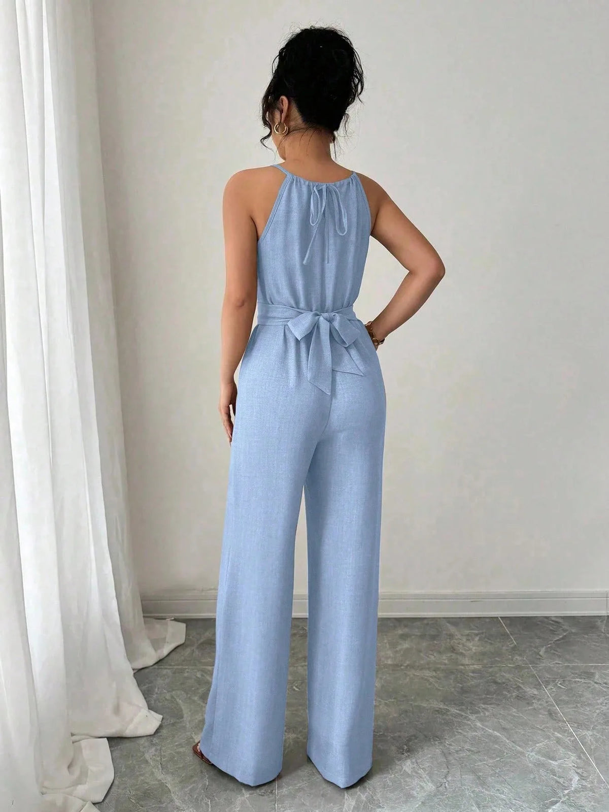 Elegant Wide-Leg Summer Jumpsuit