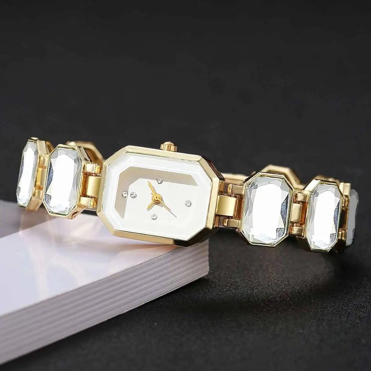 Elegant Women Rectangle Dial Watch