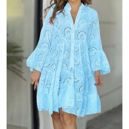 Elegant Embroidery Mini Dress