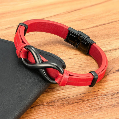 Infinity Bond Leather Wrap Bracelet