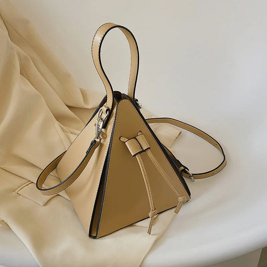 Geo Triangle Drawstring Bucket Bag