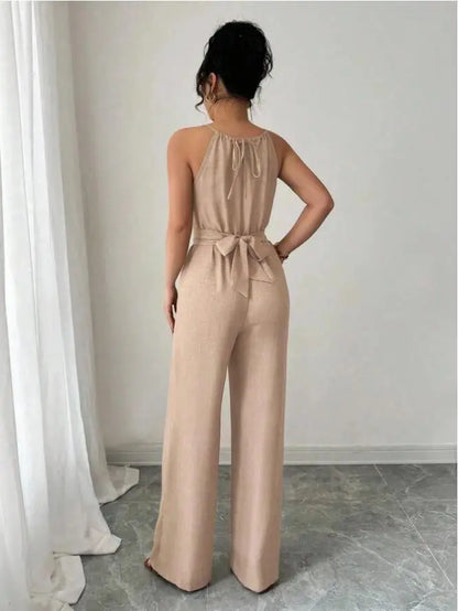 Elegant Wide-Leg Summer Jumpsuit