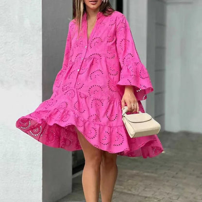 Elegant Embroidery Mini Dress