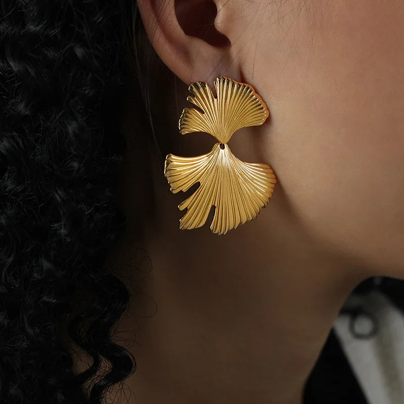 Golden Statement Earrings Collection