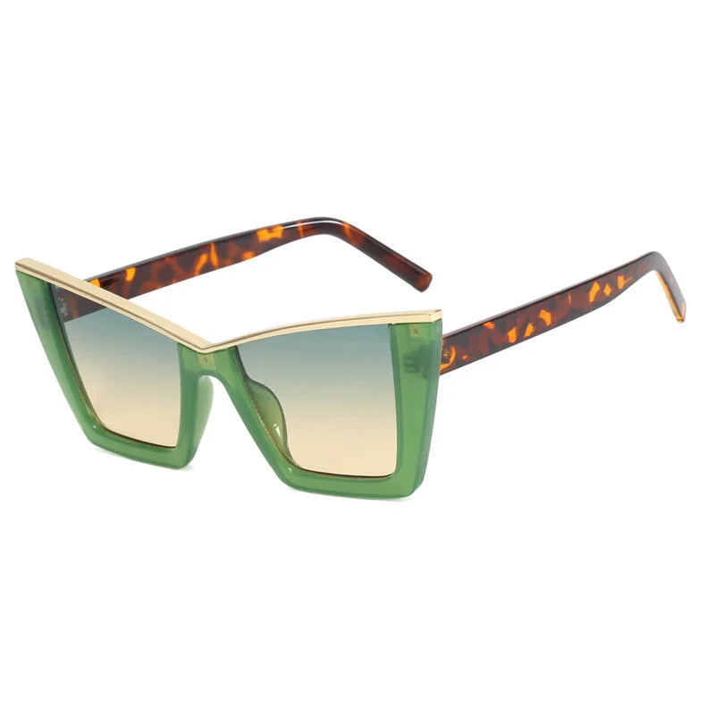 Oversized Bar Cat Eye Sunglasses