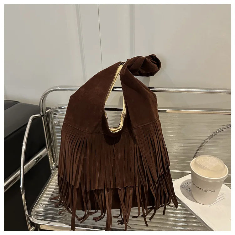 The Muse Soft Fringe Hobo Bag