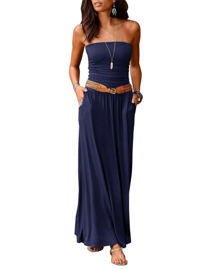 Strapless Flared Jumpsuit Women