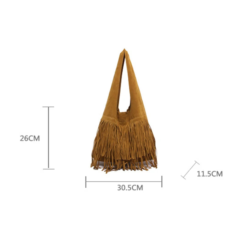 The Muse Soft Fringe Hobo Bag