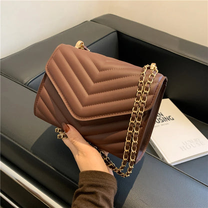 The Chevron Chain Crossbody Bag