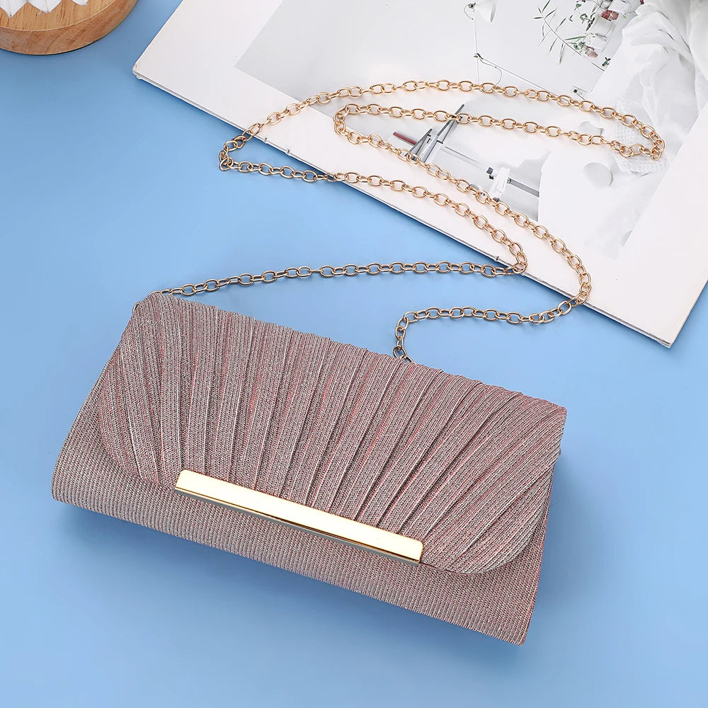 Luxury Shimmer Envelope Clutch