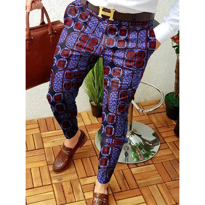 Smart Print Slim Pencil Pants