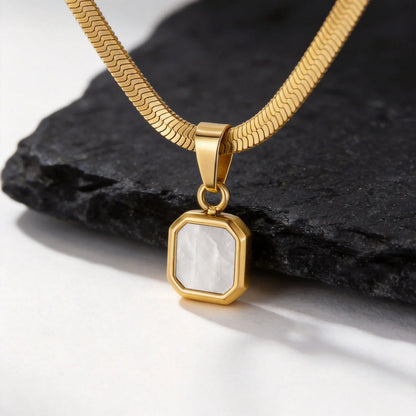 Stonecraft Herringbone Pendant Necklace