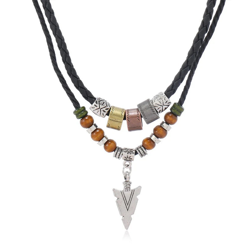 Men's Vintage Layered Arrow Necklace