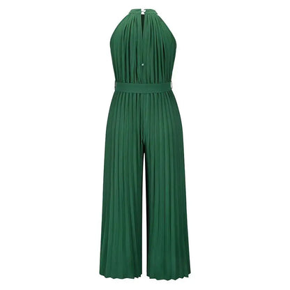 Stylish Halter Neck Wide-Leg Jumpsuit