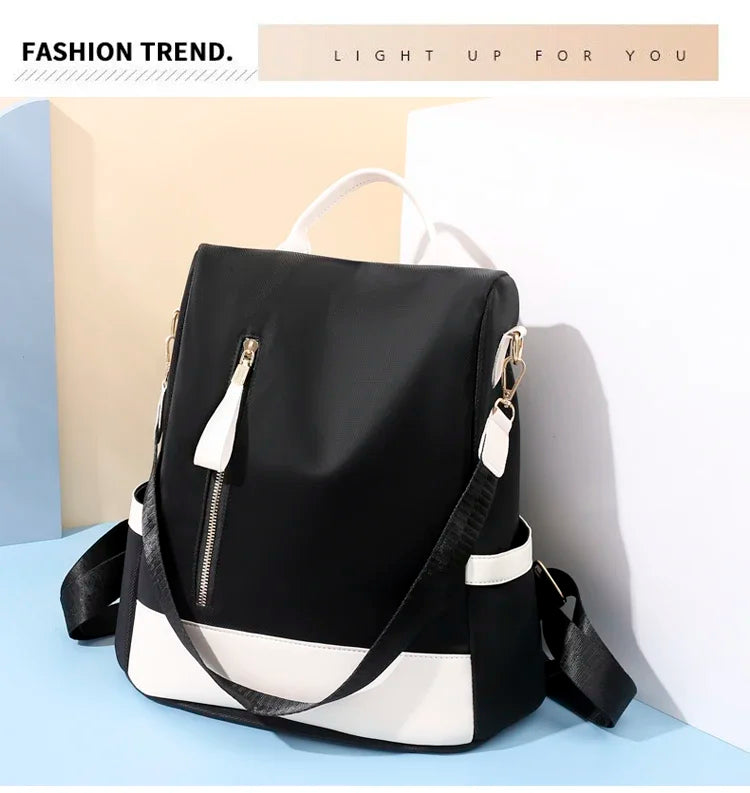 Women's Anti-Theft Leather Backpack