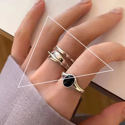 Bohemian Silver Adjustable Rings