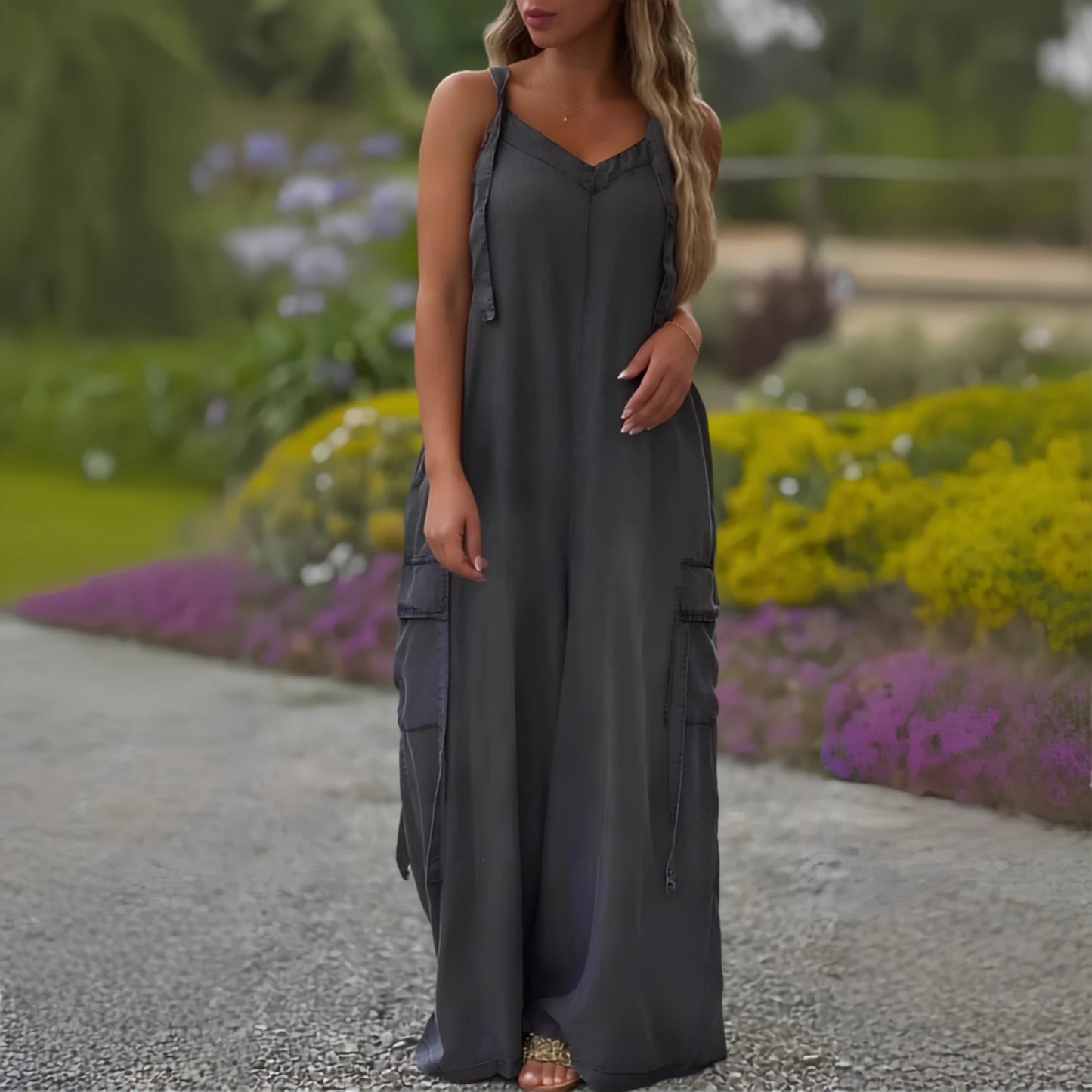 Boho Casual Wide Leg Jumpsuit
