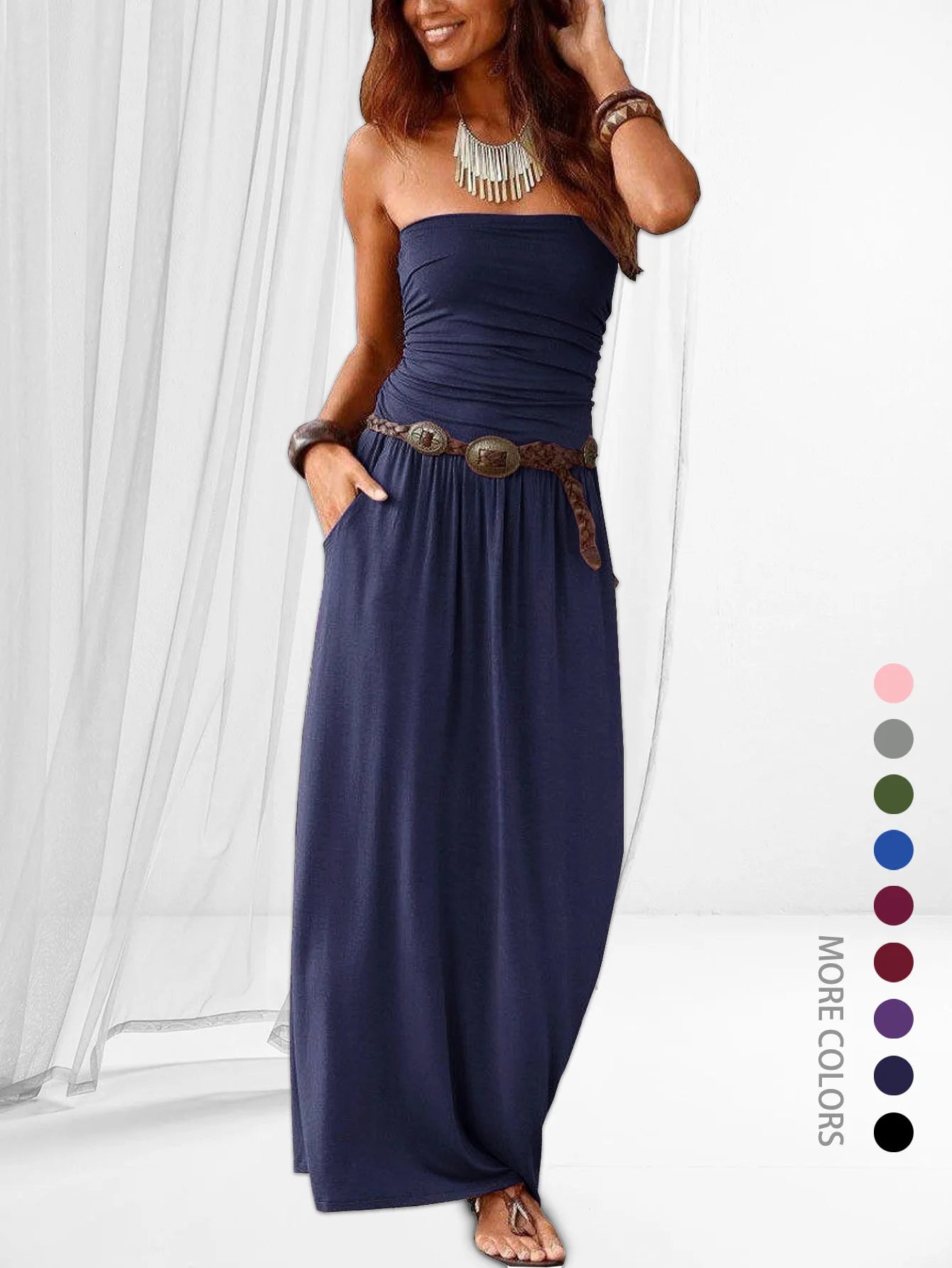 Strapless Flared Jumpsuit Women