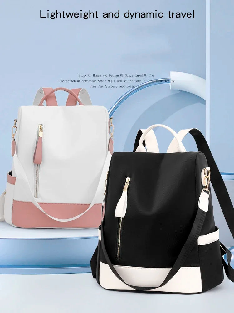 Women's Anti-Theft Leather Backpack