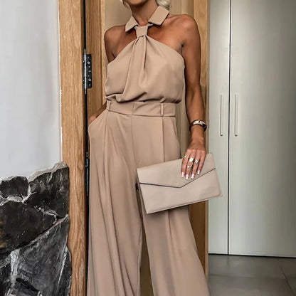 Loose Halter Neck Jumpsuit