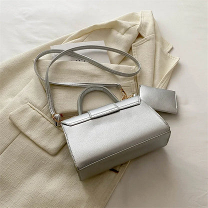 Structured Buckle Top-Handle Mini Bag