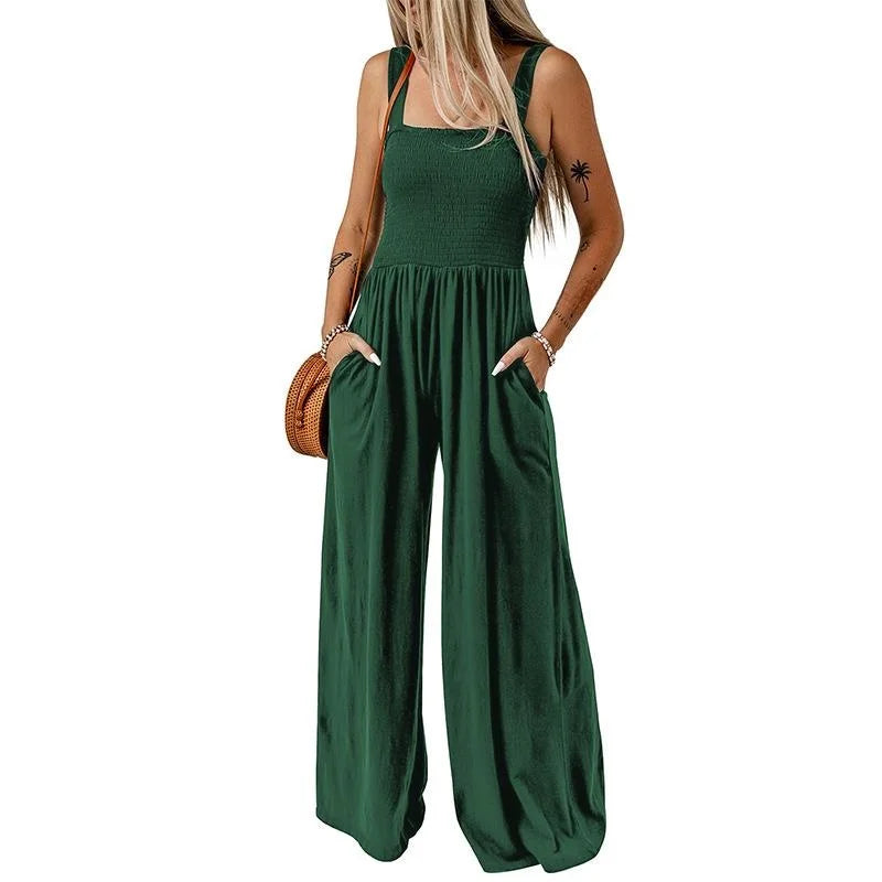 Women's Square Neck Wide Leg Jumpsuit
