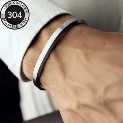 Men's Minimalist Stainless Steel Cuff