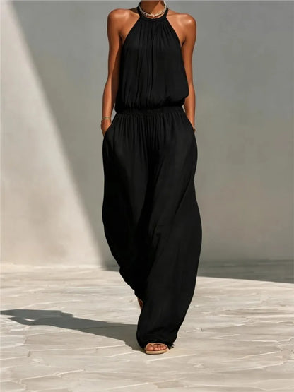 Breezy Halter Palazzo Jumpsuit