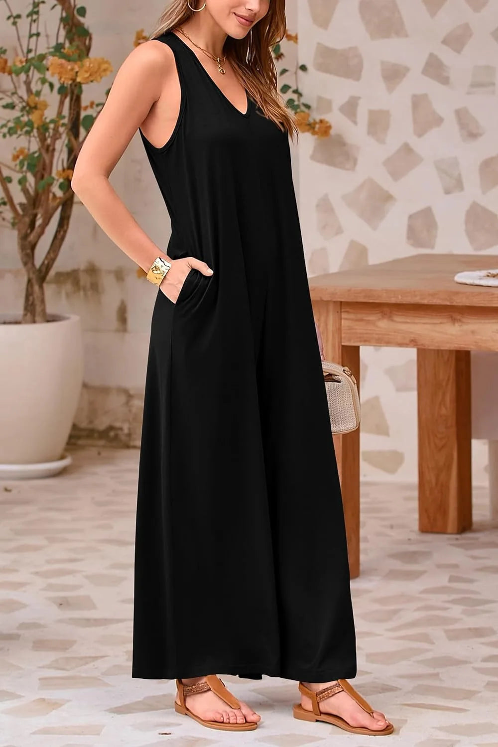 Chic Sleeveless Casual Jumpsuit