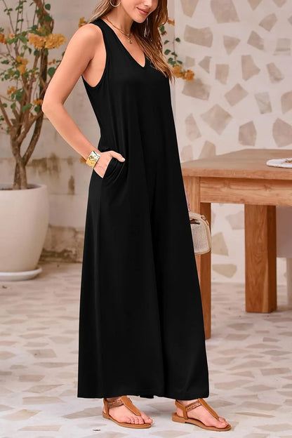 Chic Sleeveless Casual Jumpsuit