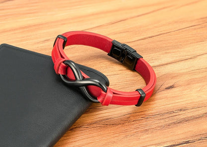 Infinity Bond Leather Wrap Bracelet
