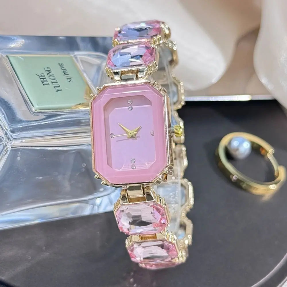 Elegant Women Rectangle Dial Watch