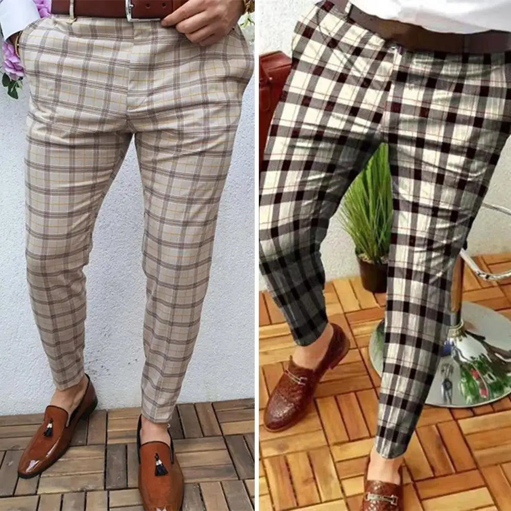 Men's Smart Casual Plaid Pants