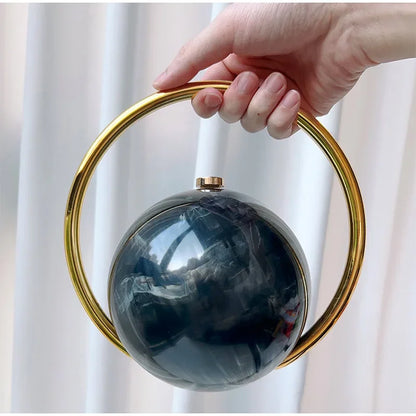  The Orb Marble Sphere Clutch