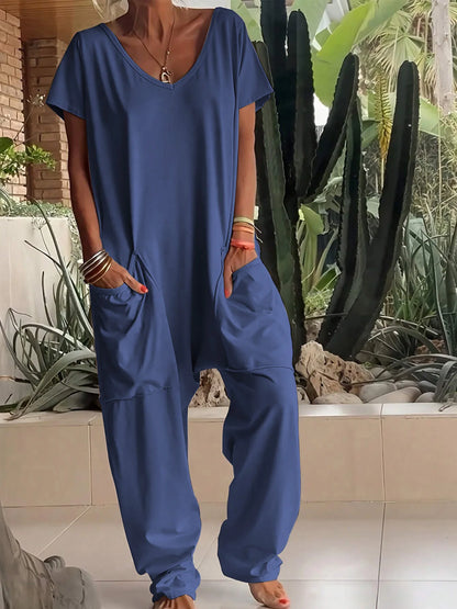 Women's Casual Baggy Pocket Jumpsuit
