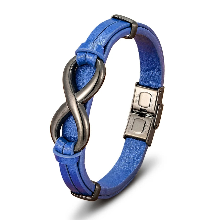 Infinity Bond Leather Wrap Bracelet