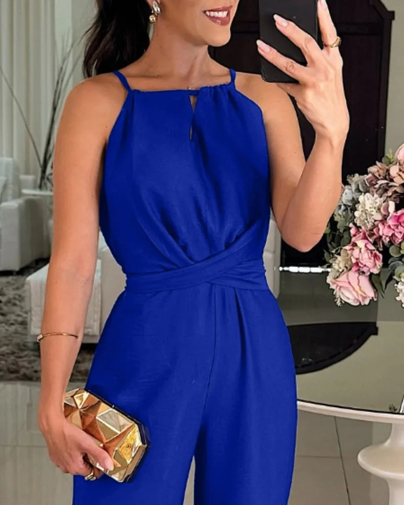 Elegant Wide-Leg Summer Jumpsuit