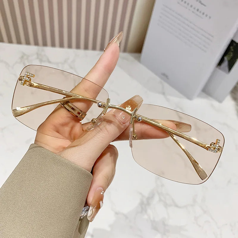 New Trend Rimless Sunglasses