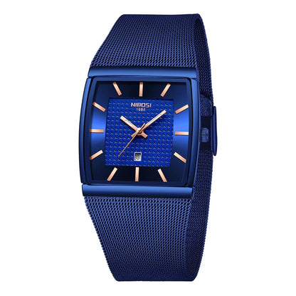 Executive Tonneau Mesh Quartz Watch