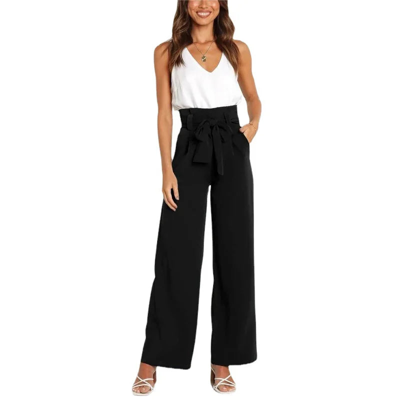 High Waist Belted Pants