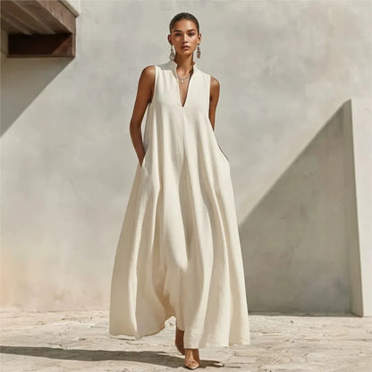 Minimalist Sleeveless Maxi Dress